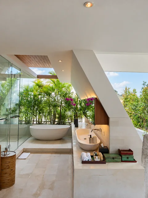 Feature bathroom with freestanding bath